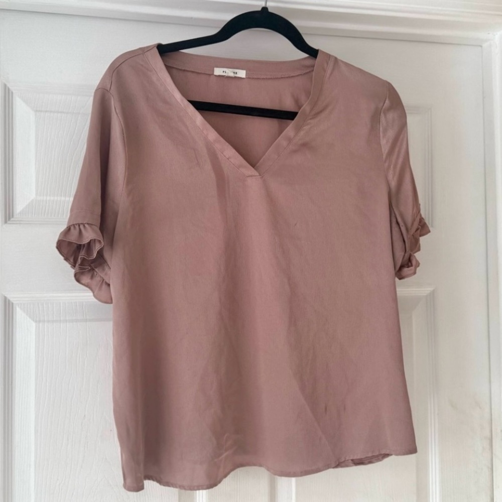 a new day Dusty Pink V-Neck Blouse size large